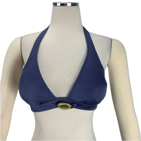 Victoria's Secret Small Bikini Top Blue Push Up Lift Bra Padding - Picture 1 of 4